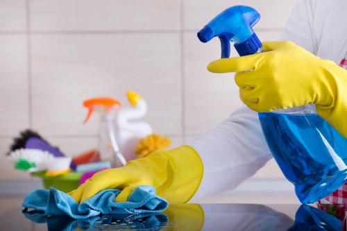 Local technician cleaning a sofa in Stjohnswood