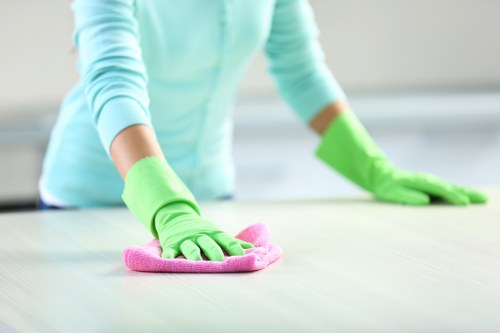 Professional cleaning of paved patio slabs and joints