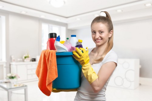 Deep cleaning carpets in a local St John’s Wood business premises