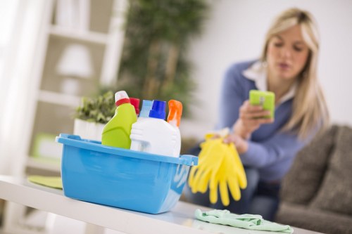 Local cleaners preparing a Stjohnswood flat for a deep clean